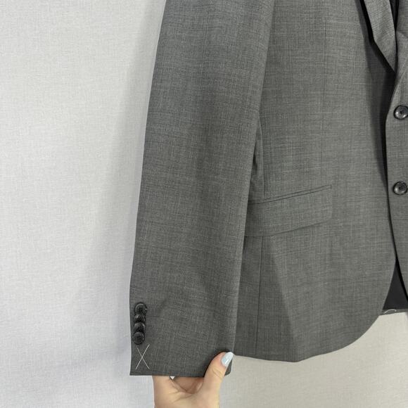 Theory Blazer Mens 42R Gray Malcolm New Tailor 2 Button Wool Blend Suit Jacket - Picture 3 of 12
